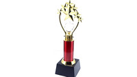 Trophée personnalisable en verre cristal poli 7 étoiles, style sportif portable, gravure multi-tailles, découpé sur mesure, le plus vendu pour entreprises