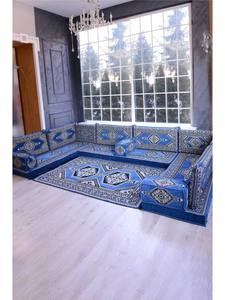 Triple Set Ottoman Afghan Arabian Bar Nomad Yoruk Oriental Corner Sofa Ottoman Floor Pillow Embroidered Moroccan Cushion - Product Image 6