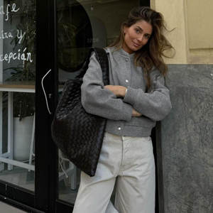 Women Cropped Bomber Jacket Wool Blend Letterman Short Coats Long Sleeve <b>Button</b> Down Winter Casual Outerwear Jacket - Product Image 5