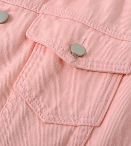 Manteau en jean de couleur ajustée pour femmes Veste pour femmes Design à la mode Veste en jean de qualité supérieure - Product Image 3