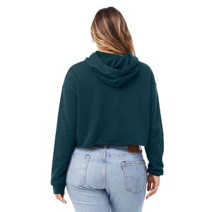 Bella Canvas Womens Drawstring Blend Basic Cropped Fleece Pullover Hoodie - Product Image 3