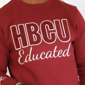 HBCU Chenille Sweat Éduqué Broderie Lettre Grecque Vêtements Ras Du Cou Pull Classique Polaire Chaud Hiver Top - Product Image 4