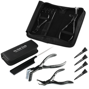 Outils d'extension de cheveux professionnels dissolvant de microbilles pince extension bande dans pince paillettes ruban dans pince clip de sectionnement - Product Image 6