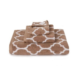 100% coton biologique certificat GOTS Unique brodé Golf solide grand Sublimation Logo personnalisé couleur sans sable ensembles de serviettes de bain - Product Image 2