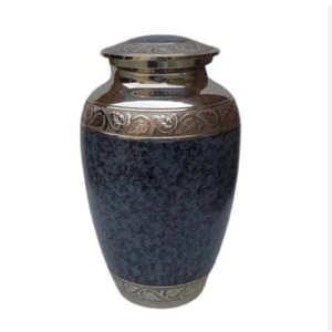 Modern Handcrafted <b>Large</b> Capacity Brass Memorial Ash Storage <b>Urn</b> with Custom Text and Antique Decorative Finish - Product Image 3