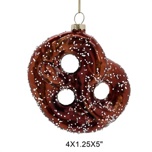 Adornos Navideños de Cristal Pintados a Mano, Clásicos, a Todo Color, con Diseños de Pasteles, Donas, Dulces y Decoraciones para el Árbol de Navidad - Product Image 5