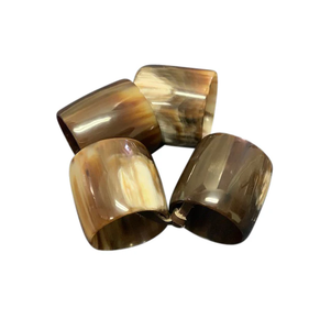 Rond de serviette en corne de buffle fait à la main poli miroir 100% véritable anneau de serviette en corne de buffle à des prix compétitifs - Product Image 3