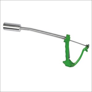 Aplicador de pistola de bolo cromado de acero recto para ovejas y animales grandes, instrumento veterinario para stock vivo - Product Image 3