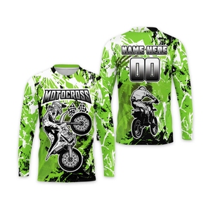 Camiseta de Motocross Personalizada, Camiseta de Motocross, Camisetas de Carreras de Fórmula con Nombre y Número Personalizados para Jóvenes y Adultos / Carreras de Motocross - Product Image 3