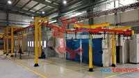 Trasportatore a Soffitto X-348 Durevole con Trave a I, Velocità Regolabile, Nuovo in Acciaio Inox, 1 Anno di Garanzia, per Ristoranti e Impianti di Produzione, 440V