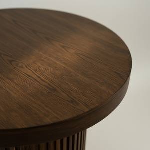 Mesa de Centro Cuadrada con una Pata de Columna, Diseño Moderno, Acabado Marrón Oscuro, Muebles para el Hogar - Product Image 5