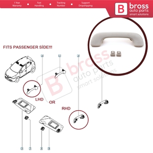 ที่จับยึดหลังคาภายในสำหรับผู้โดยสารด้านหน้า BDP1182 สีเทาอ่อน 739410013R สำหรับ Megane 3 4 Scenic 3 Clio 4 Kadjar Captur Mas - Product Image 5