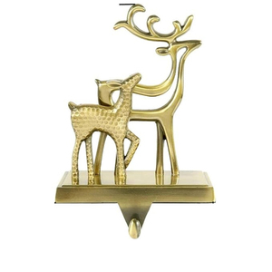 Porte-stock en métal de la meilleure qualité support de bas en métal Antique de concepteur de renne pour l'ornement suspendu de bas de noël - Product Image 1