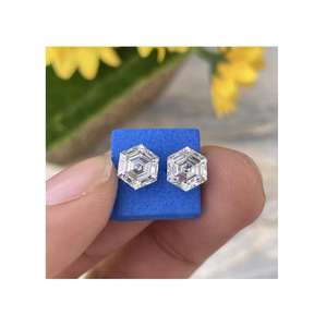 Sparkling Hexagonal Cut Vvs Clarity Hand Crafted Lab Grown Venta al por mayor DEF Color Certified Diamonds para hacer joyas - Product Image 3