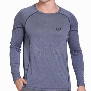 Vente chaude Meilleure Qualité Gym Wear Fitness Manches Longues T-shirts À Vendre Coton Fait Hommes Manches Complètes T-shirts - Product Image 1