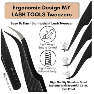 Pinces à épiler en acier inoxydable de précision de qualité supérieure avec pointe pointue, disponibles dans notre centre. - Product Image 4