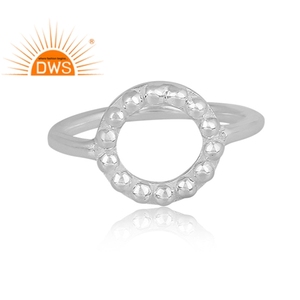 Anillo apilable de plata de ley fina de diseño hecho a mano, joyería personalizada para mujer, regalo para ella - Product Image 2