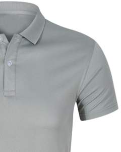 Polo Gris Claro para Hombre, Transpirable, de Algodón y Poliéster, Manga Corta, con Logotipo Personalizado, Uniforme Informal para Empresa, Ropa de Trabajo de Oficina - Product Image 2