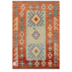 Alfombra Kilim de Maimana, Afganistán, 117 x 81 cm, Alfombras y Conjuntos Tradicionales Afganos - Product Image 1