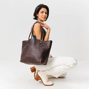Sacs fourre-tout en cuir véritable de haute qualité pour femmes avec fermeture à glissière pour le travail, les loisirs, la plage et les voyages - Design élégant de sac messager - Product Image 3
