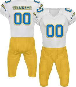 Vêtements de sport pour hommes de haute qualité, ensembles d'uniformes de football américain et de football, légers, 100% polyester, couleurs personnalisables, service OEM - Product Image 1