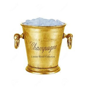 Couleur Or Brillant Poli À La Main Seau À Vin Organisateur De Stockage Aspect Attrayant Forme Ronde Boissons Baignoires Bars Et Pubs Fourniture - Product Image 4