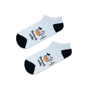 Patik Girl's Sports <b>Socks</b> Breathable Seamless Nylon Material Transparent Colorful <b>Cartoon</b> Pattern One Size Ankle for Daily Use - Product Image 1