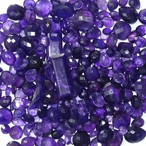 AAA + Cabochon d'améthyste naturelle de haute qualité de forme mixte et pierre précieuse de quartz de taille pour la fabrication de bijoux - Product Image 4