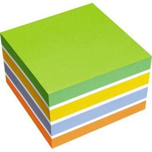 Soennecken Promotional <b>Memo</b> <b>Pad</b> Farbmix Brilliant 75x75mm 450 Sheets Assorted Colors - Product Image 1