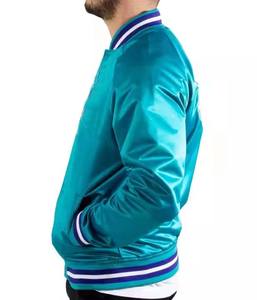 Designer Fashion Unisex Bomber <b>Jacket</b> Custom Applique Logo Embroidery Button up Wholesale Men's Baseball Satin Bomber <b>Jacket</b> - Product Image 5