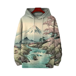 เสื้อสเวตเชิ้ตลำลองแฟชั่นฤดูใบไม้ร่วงสำหรับผู้ชายและผู้หญิง พิมพ์ลาย 3 มิติ ทรงโอเวอร์ไซส์ เสื้อฮู้ดกันน้ำ ระบายอากาศได้ดี ผ้าฟลีซถัก ชุดวอร์ม - Product Image 1