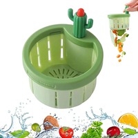 Égouttoir d'évier de cuisine Cactus, filtre collecteur de déchets à vidange automatique, panier de vidange multi-usages pour la maison