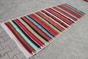 Échantillon gratuit de tapis Dhurrie en coton indien écologique faits à la main pour le salon et la chambre à coucher - Product Image 3