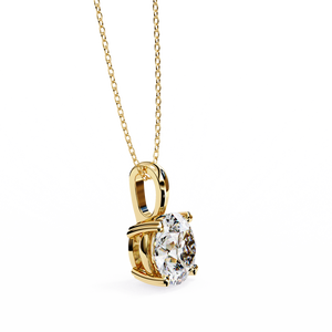 Pendentif en or 18 carats avec diamant et pierre précieuse de laboratoire - Product Image 4