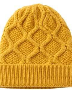 Gorro de Punto Personalizado de Invierno, Color Amarillo Mostaza, Tejido de Cable, Puño Acanalado, Cálido, Suave, Mezcla de Lana Acrílica, Unisex, Venta al por Mayor - Product Image 1