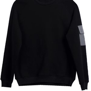 เสื้อสเวตเชิ้ตผู้ชาย/ผู้หญิง สไตล์ลำลอง สีดำฟอกสี ผ้าโพลีเอสเตอร์/คอตตอน มีกระเป๋าสีเทา คอกลม พิมพ์ลาย สไตล์สตรีทแวร์ สำหรับออกกำลังกาย - Product Image 4