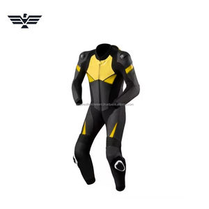 Nouvelle arrivée Combinaison de moto unisexe personnalisée en cuir/cordura pour homme Noir Bleu Combinaison de motard une pièce Coupe-vent Imperméable - Product Image 5