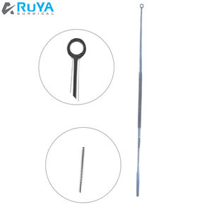 Ent Ear Probes Stainless Steel Surgical Loop Otology Buck Ear Curette Blunt Straight for <b>Otoscope</b> With Double Head CE ISO - Product Image 3