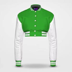 Veste d'hiver en tricot respirante à col rond et manches longues pour femme, style baseball, imperméable et écologique - Product Image 1