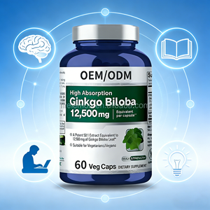 Complément alimentaire OEM Brain Boosters Ginkgo Biloba avec vitamines B en capsules pour soutenir la clarté mentale et la performance cognitive chez les adultes - Product Image 1