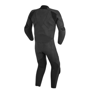 Combinaison de moto de course en cuir de vachette noire 1 pièce, équipement de protection CE en cuir de vachette pour hommes - Product Image 3