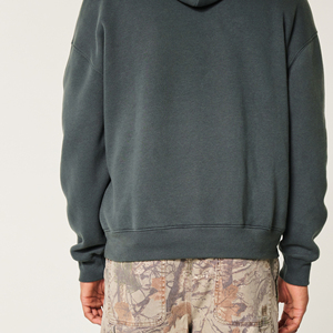 SK Logotipo personalizado de alta calidad 400G Algodón Peso pesado Impresión personalizada Fleece Blank Oversized Plus Size Sudaderas con capucha para hombre - Product Image 3
