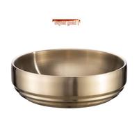 Bol à riz double couche DS132 en acier inoxydable, bol en métal isolé thermiquement pour la cuisine, vaisselle