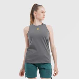เสื้อกล้ามสีเทาเข้ม ระบายอากาศได้ดี ผลิตจากผ้าถัก ให้ความสบายเมื่อสวมใส่ - Product Image 3