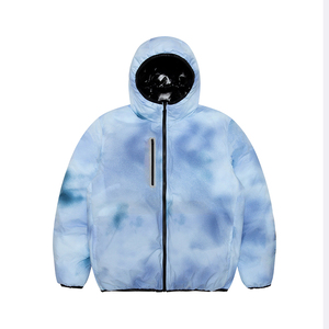 Veste matelassée noire personnalisée en gros pour hommes et femmes 2025 Manteaux d'hiver tissés de style High Street Col montant à capuche réversible - Product Image 3