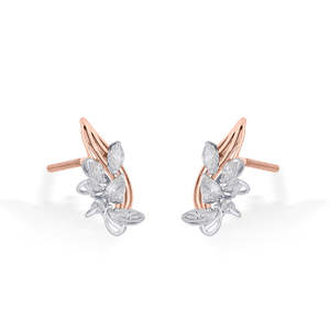 Pendientes de Diamantes Golden Blossom para Mujer - Product Image 4