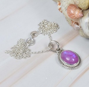Colgante al por mayor de piedras preciosas turquesa púrpura, colgante de joyería fina de Plata de Ley 925 con sello 925, joyería colgante de plata - Product Image 4
