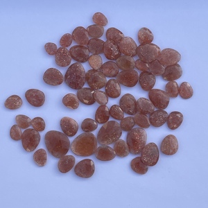 8mm 12mm Natural Sunstone facetado rebanada gota Talpe piedras sueltas piedras preciosas Ajuste de joyería a granel venta al por mayor piedra fina calidad AAA - Product Image 1