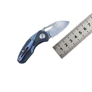 Cuchillo plegable con mango G10 de acero damasco de 76 capas personalizable nuevo y exclusivo al mejor precio, cuchillo para exteriores, cuchillo para acampar - Product Image 2