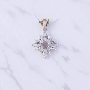 Colgante de Plata de Ley 925 con diseño de Luna original con piedras preciosas naturales a granel, joyería fina hecha a mano al por mayor para regalo de mujer - Product Image 4